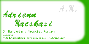 adrienn macskasi business card